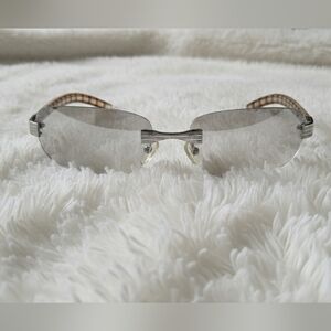 Burberry Silver and Tan Sunglasses